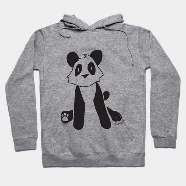 Minimalist Panda Hoodie by CloudWalkerDesigns